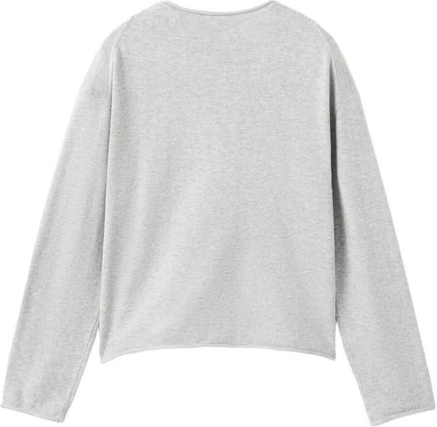 Mango Kids gebreid vest grijs - Foto 2
