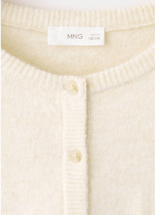 Mango Kids gebreid vest lichtgeel - Foto 2