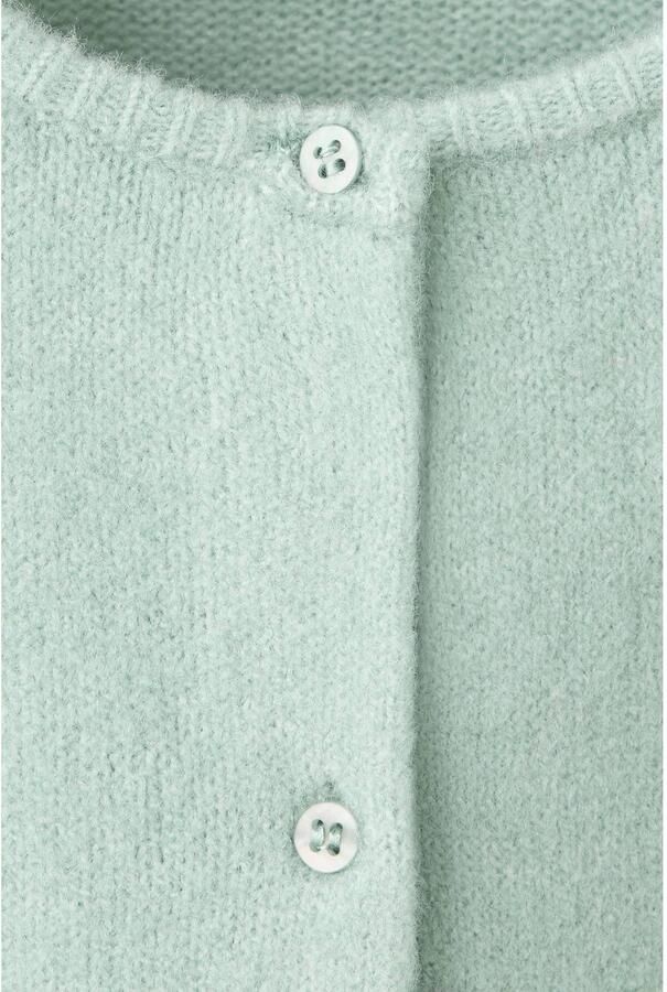 Mango Kids gebreid vest turquoise - Foto 3
