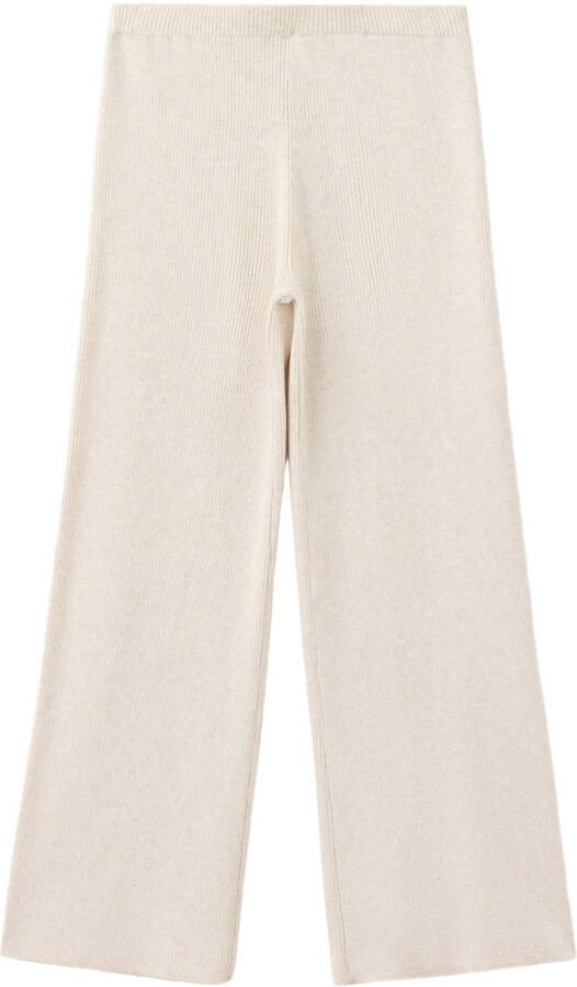 Mango Kids gebreide casual broek zand