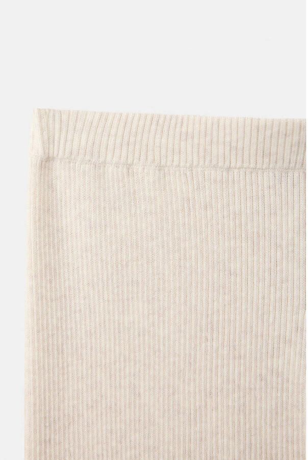 Mango Kids gebreide casual broek zand - Foto 3