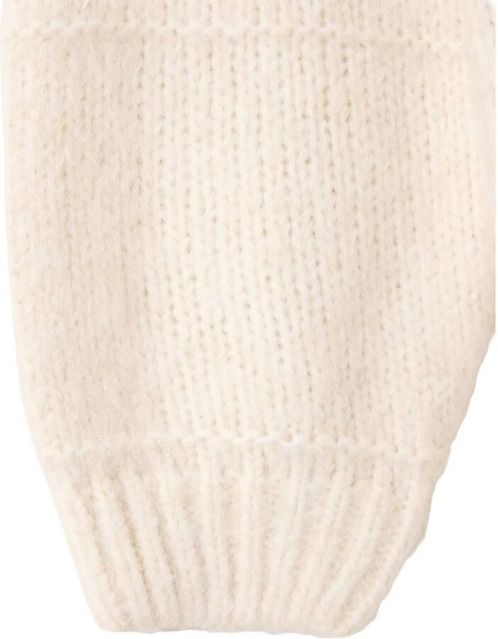 Mango Kids gebreide jurk beige Meisjes Acryl Ronde hals Effen - Foto 2