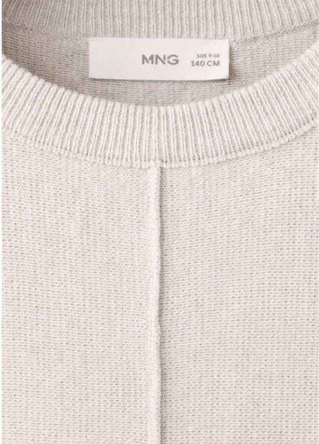 Mango Kids gebreide midi jurk beige - Foto 2