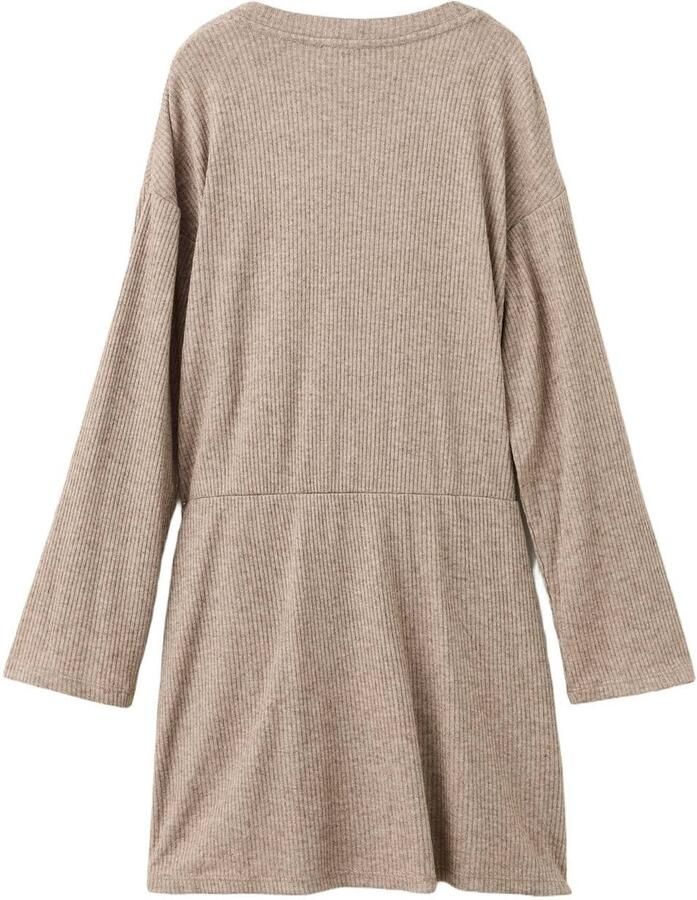 Mango Kids gebreide midi jurk beige bruin - Foto 2