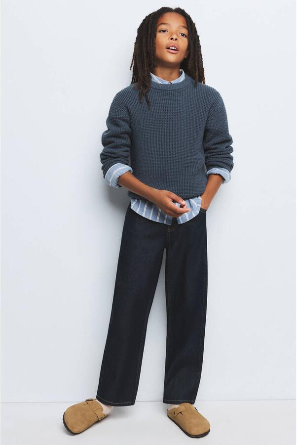 Mango Kids gebreide trui donkerblauw