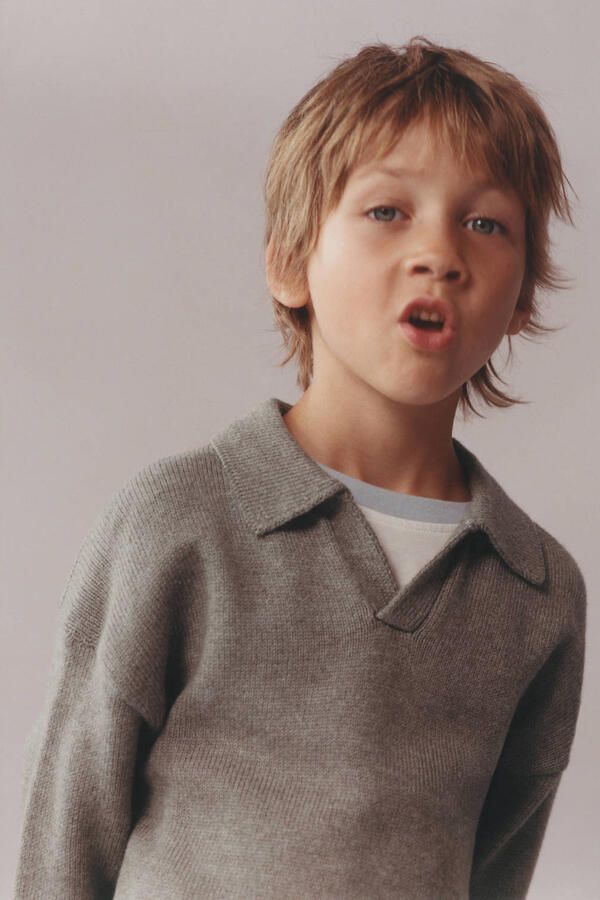 Mango Kids gebreide trui lichtbruin