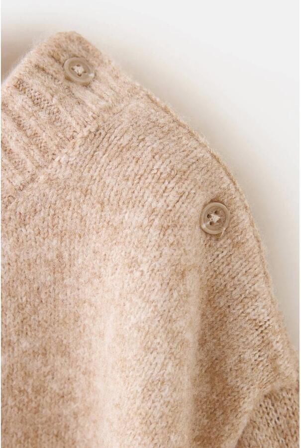 Mango Kids gebreide trui met print beige - Foto 3