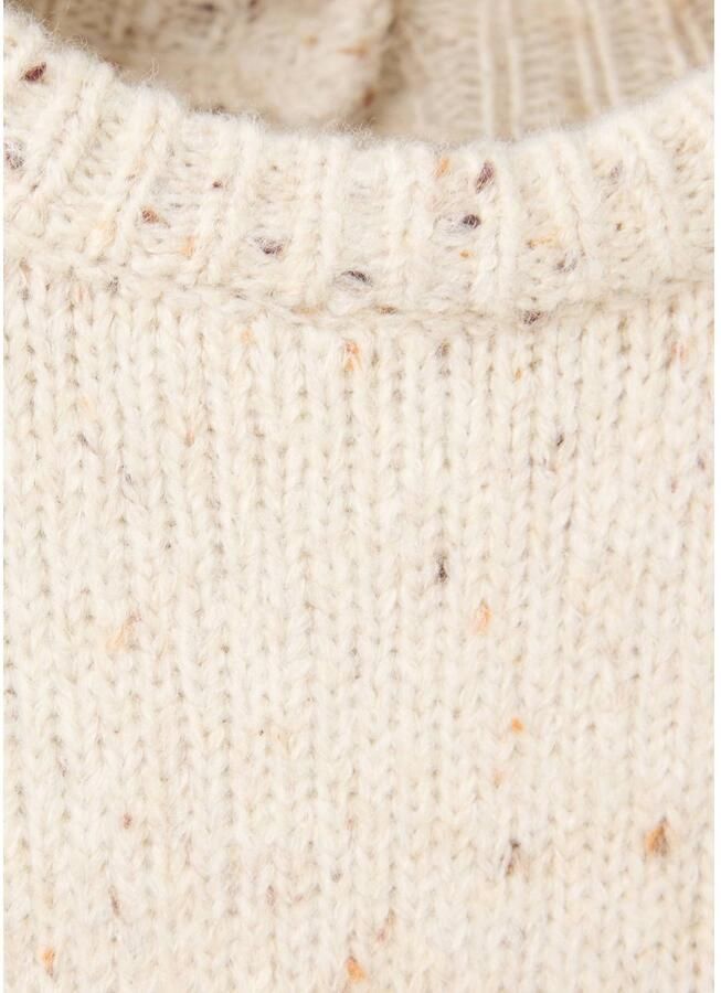Mango Kids gebreide trui met print beige Jongens Acryl Ronde hals All over print - Foto 2