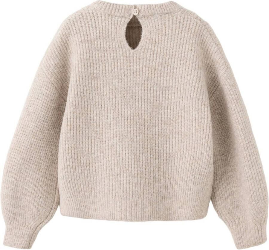 Mango Kids gebreide trui met print lichtbruin Meisjes Polyester Ronde hals - Foto 2