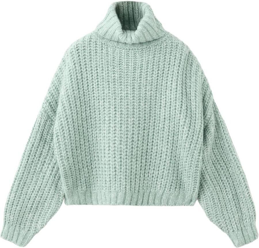 Mango Kids gebreide trui met wol turquoise