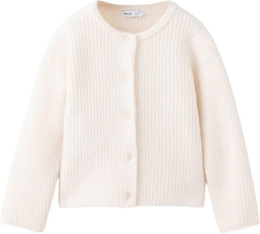 Mango Kids gebreid vest beige