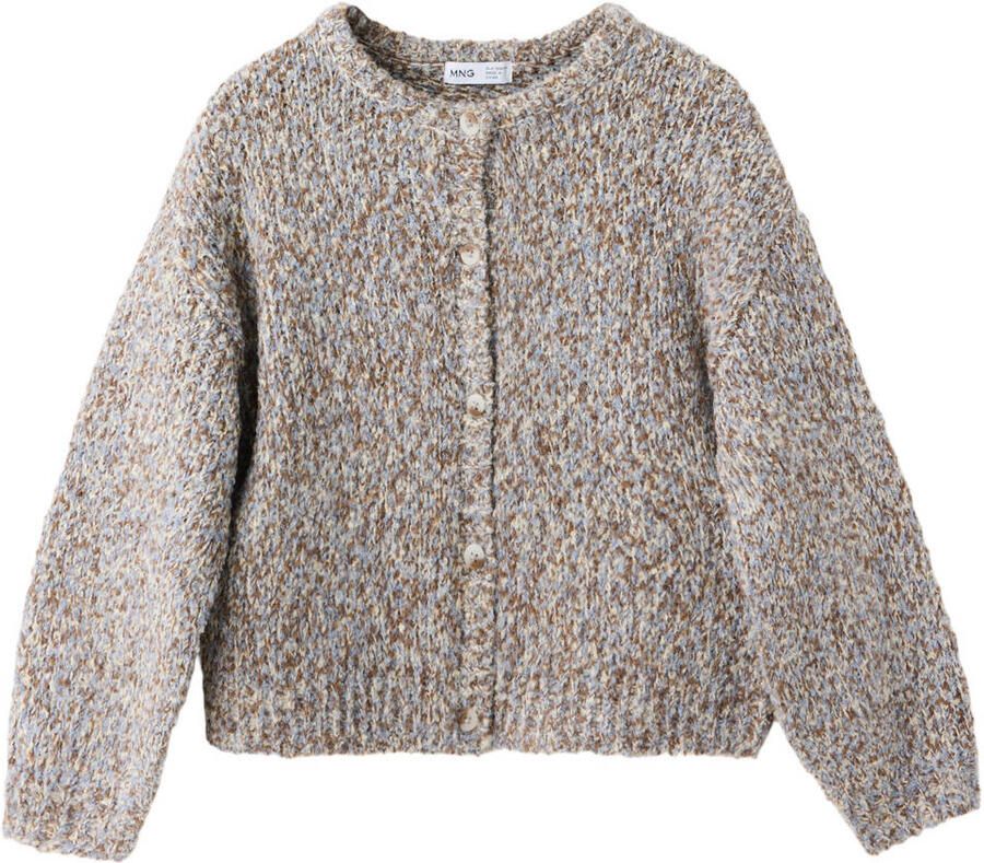 Mango Kids gebreid vest bruin