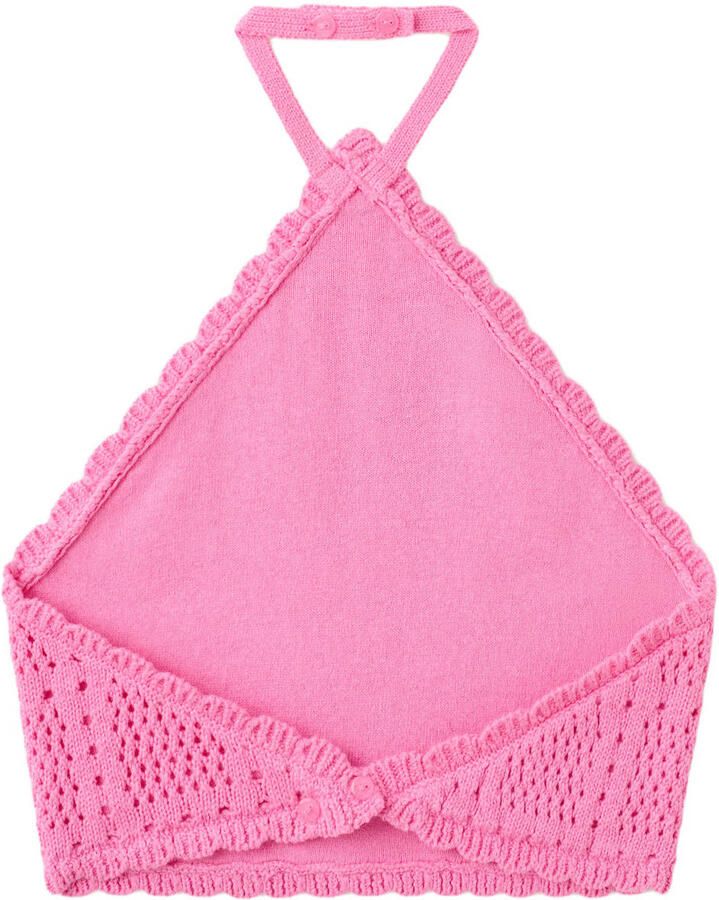 Mango Kids gehaakte haltertop roze - Foto 2