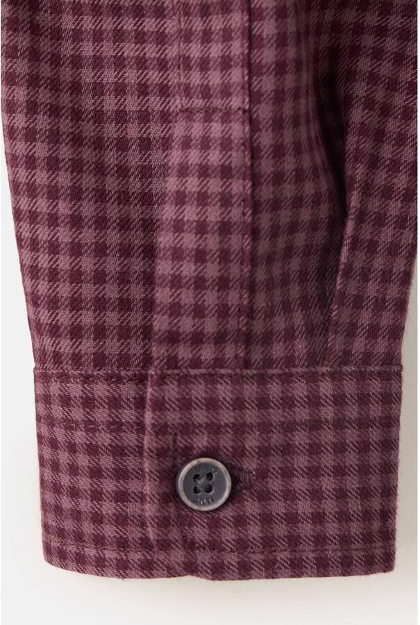 Mango Kids geruit casual overhemd donkerrood - Foto 3