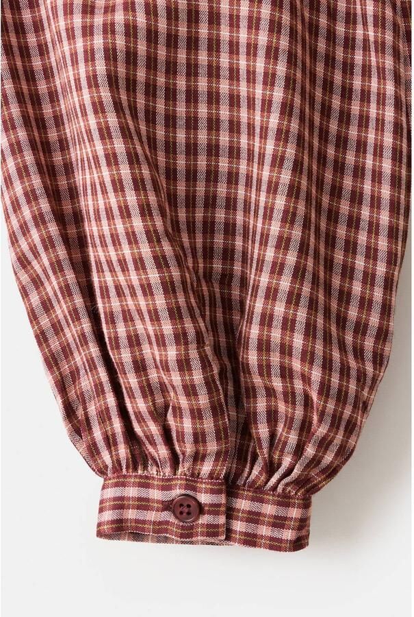 Mango Kids geruite blouse met ruches rood