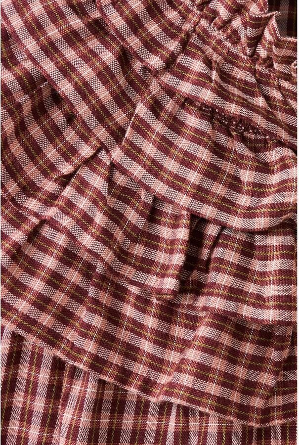 Mango Kids geruite blouse met ruches rood - Foto 2