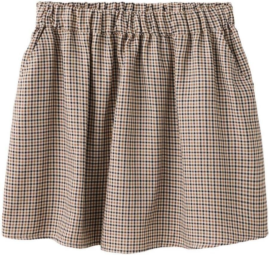 Mango Kids geruite korte rok beige