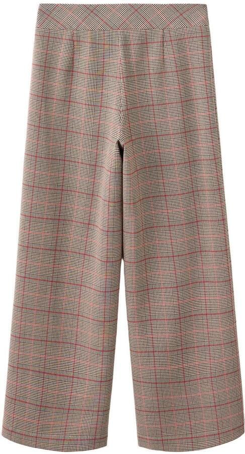 Mango Kids geruite pantalon bruin rood - Foto 3