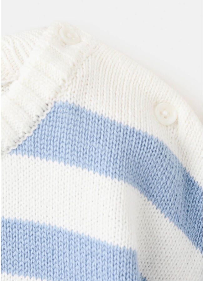Mango Kids gestreepte gebreide trui blauw - Foto 2