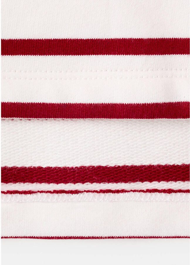 Mango Kids gestreepte hoodie rood - Foto 2