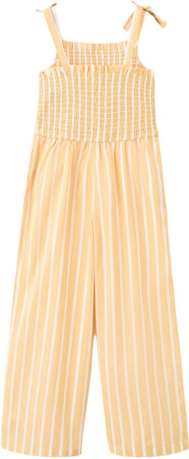 Mango Kids gestreepte jumpsuit oranje - Foto 3