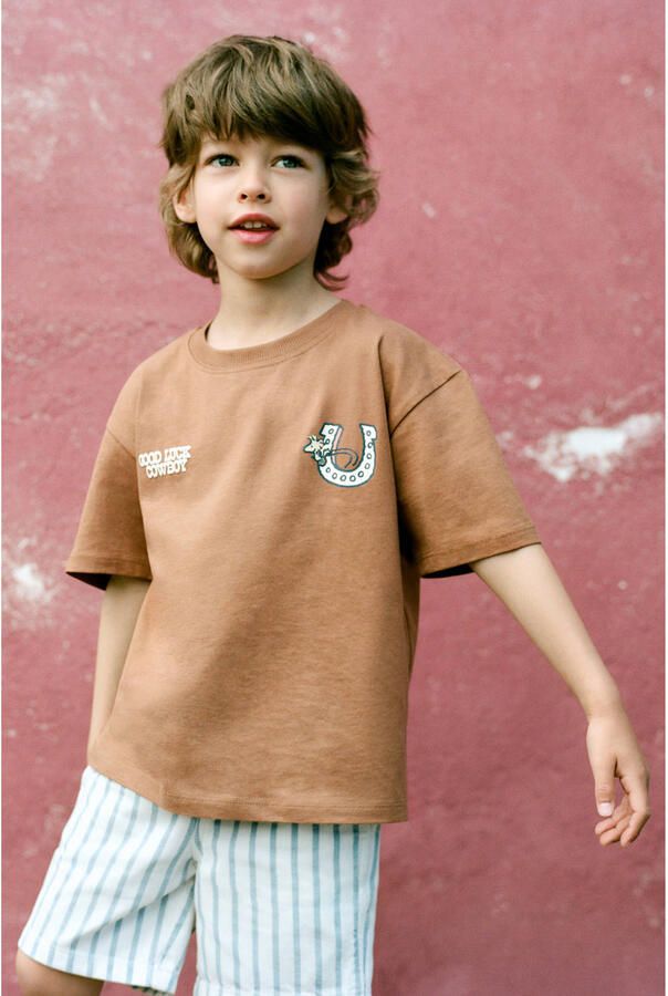 Mango Kids gestreepte lichtblauw - Foto 3
