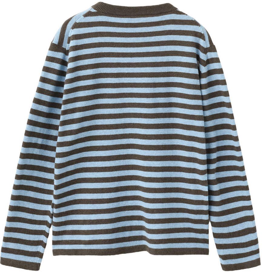 Mango Kids gestreepte longsleeve donkerbruin - Foto 2