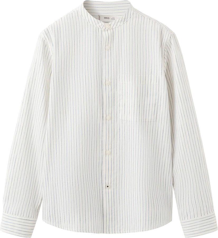 Mango Kids gestreepte overhemd blauw