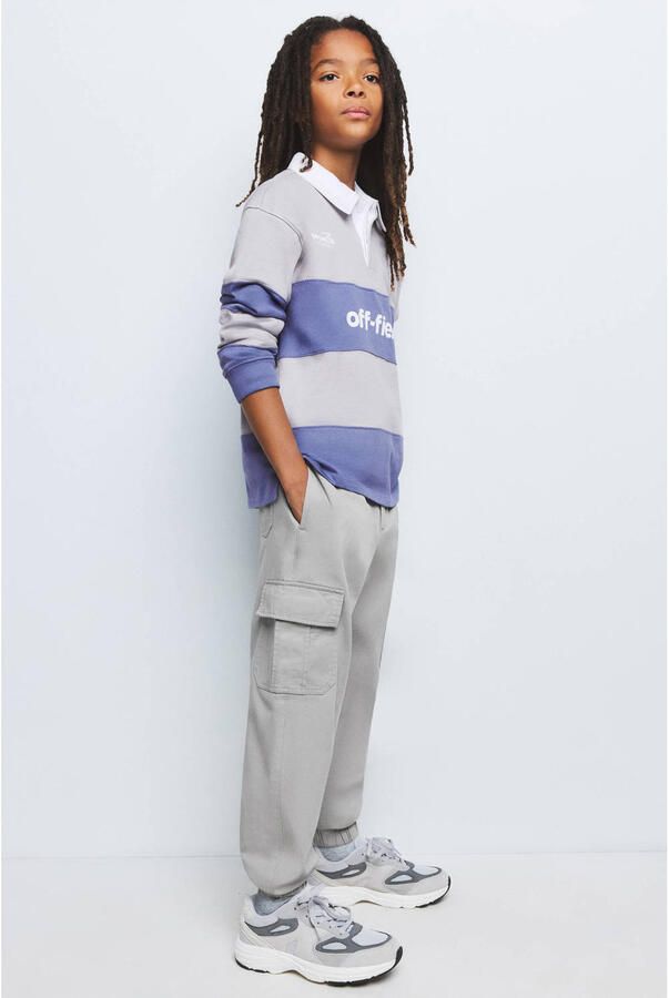 Mango Kids gestreepte polo blauw - Foto 3