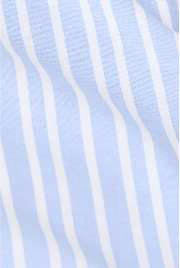 Mango Kids gestreepte pyjama lichtblauw wit - Foto 2