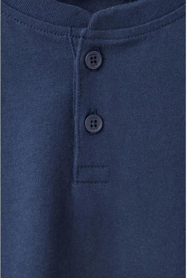 Mango Kids gestreepte pyjama marineblauw lichtblauw wit - Foto 2