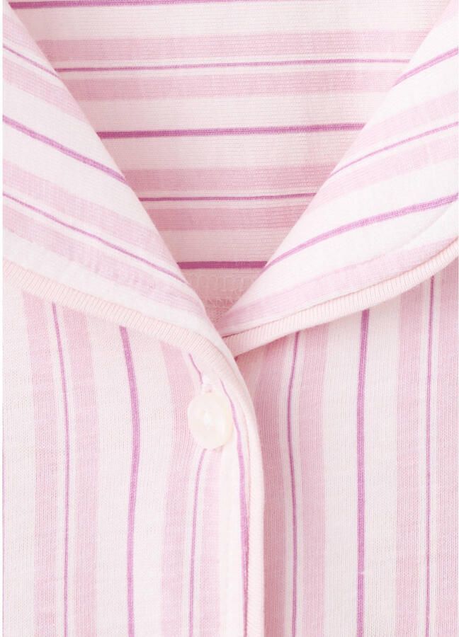 Mango Kids gestreepte pyjama roze wit - Foto 2