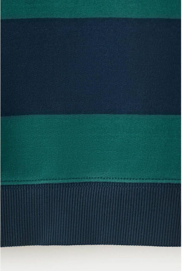 Mango Kids gestreepte sweater donkergroen - Foto 2