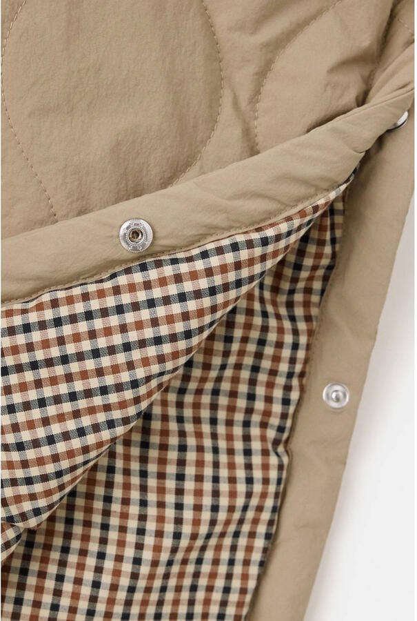 Mango Kids gewatteerde cape jas beige - Foto 2