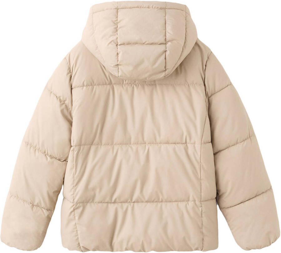 Mango Kids gewatteerde winterjas beige - Foto 2
