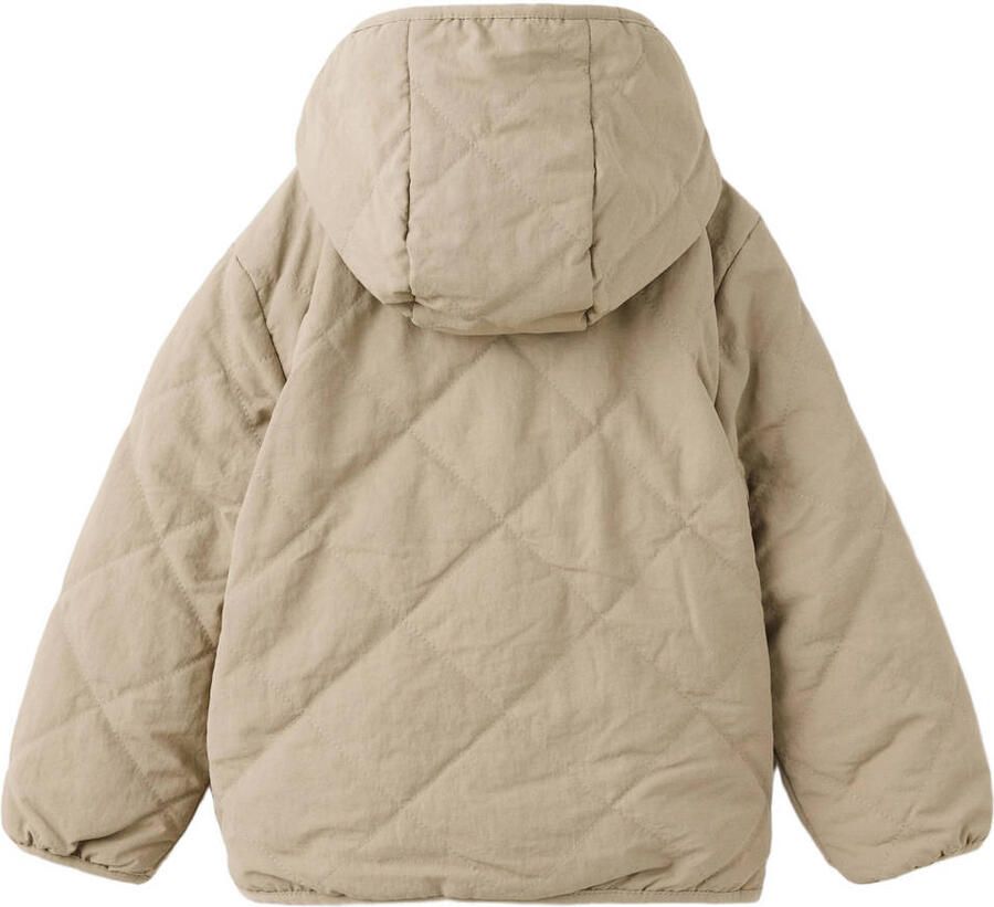 Mango Kids gewatteerde winterjas beige - Foto 2
