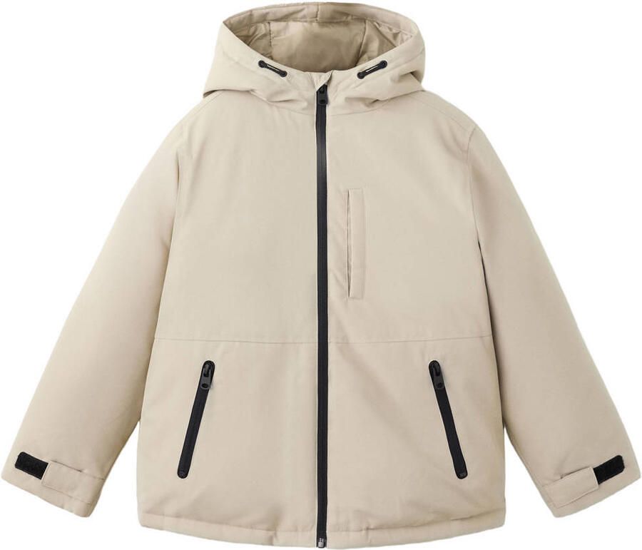 Mango Kids gewatteerde winterjas beige