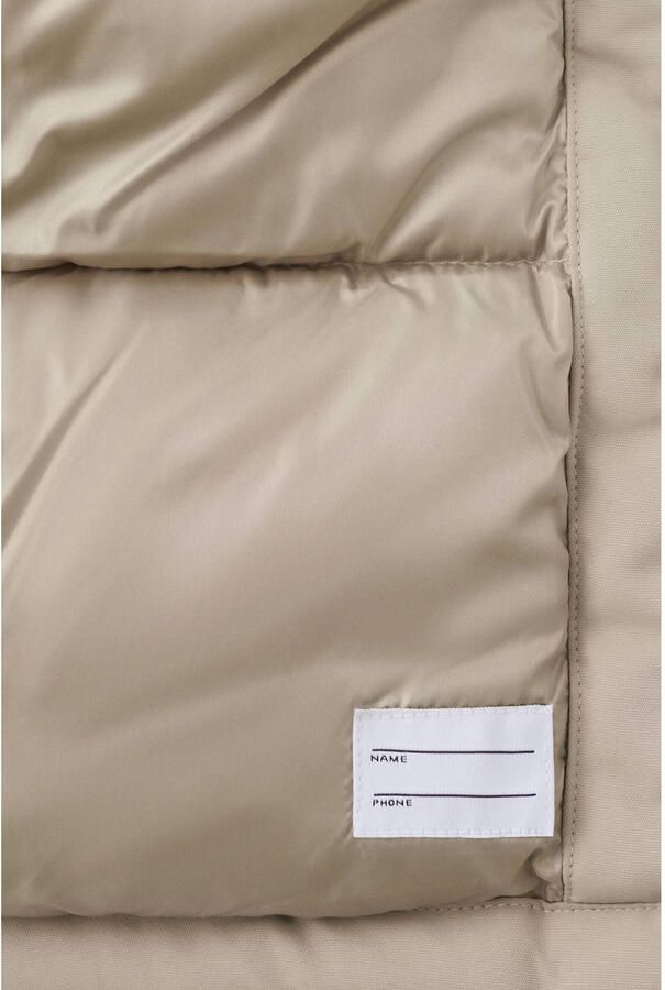 Mango Kids gewatteerde winterjas beige - Foto 3