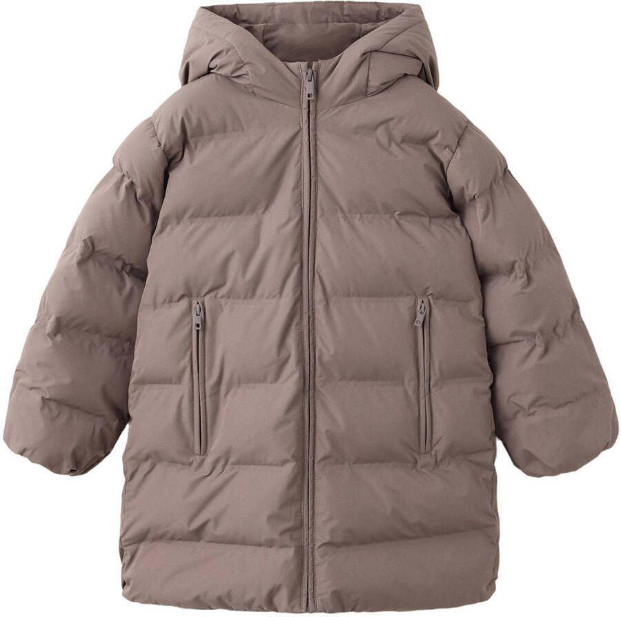 Mango Kids gewatteerde winterjas bruin