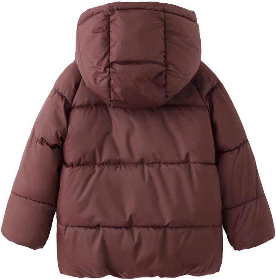 Mango Kids gewatteerde winterjas donkerrood - Foto 2