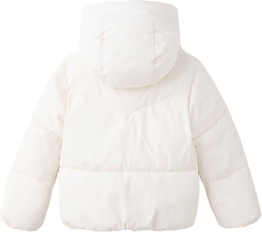 Mango Kids gewatteerde winterjas ecru - Foto 2