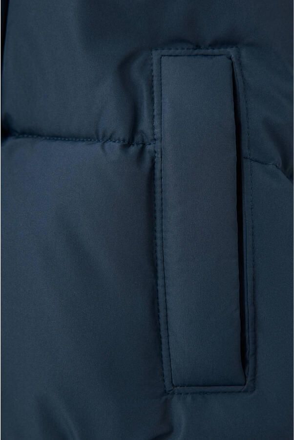 Mango Kids gewatteerde winterjas marineblauw - Foto 3