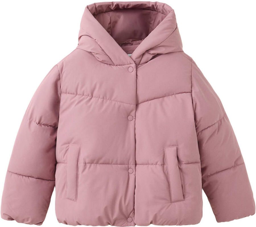 Mango Kids gewatteerde winterjas roze