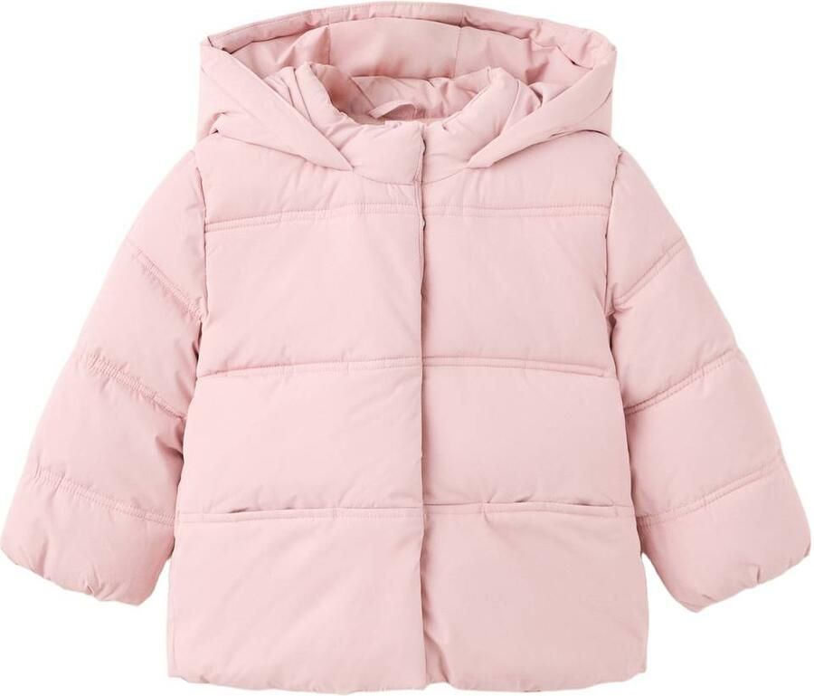 Mango Kids gewatteerde winterjas roze
