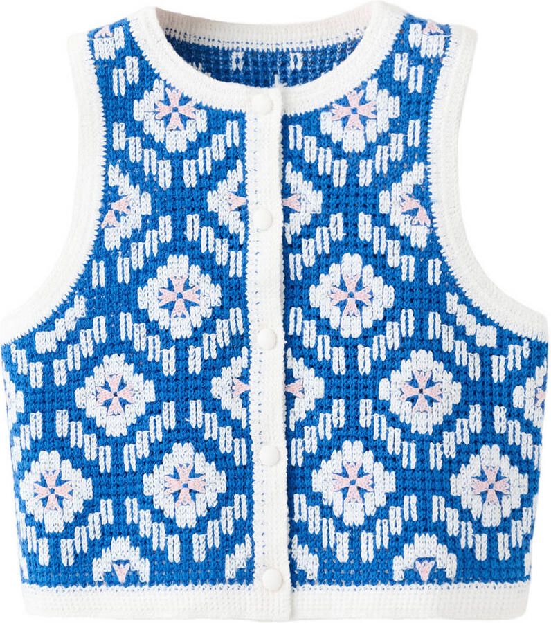 Mango Kids gilet blauw