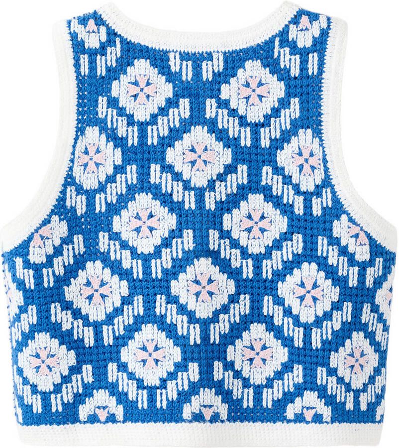 Mango Kids gilet blauw - Foto 2