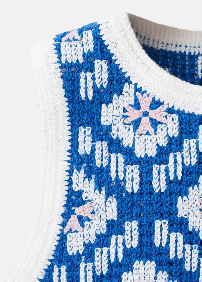 Mango Kids gilet blauw - Foto 3