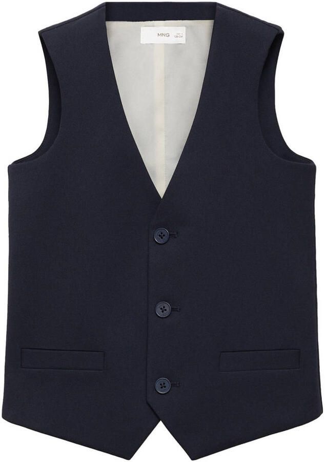 Mango Kids gilet donkerblauw - Foto 2