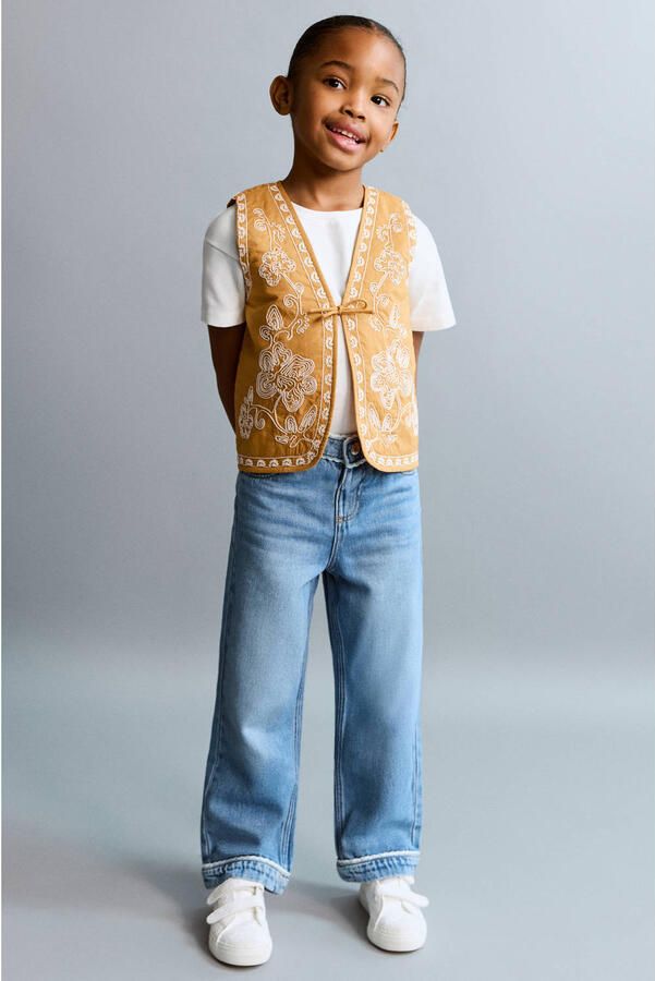 Mango Kids gilet geel