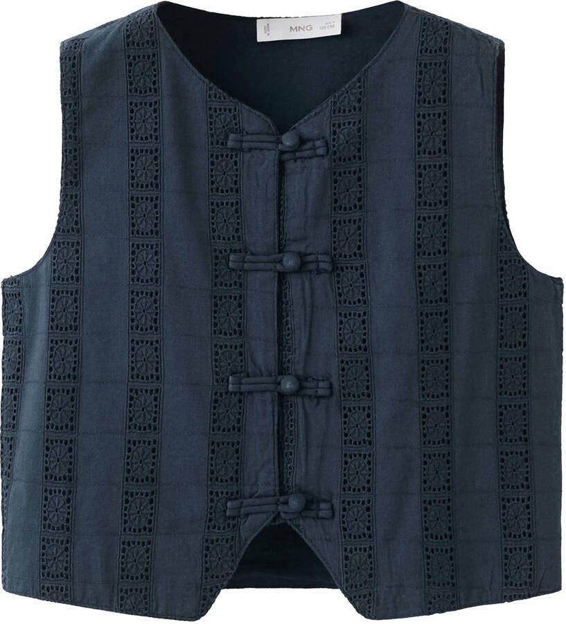 Mango Kids gilet marineblauw